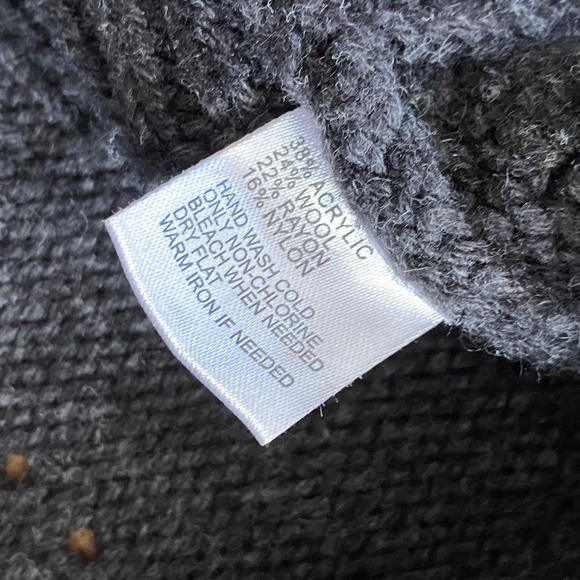 Ann Taylor LOFT Charcoal Gray Cowl Neck Asymmetrical Hem Sweater Size M - Picture 6 of 12